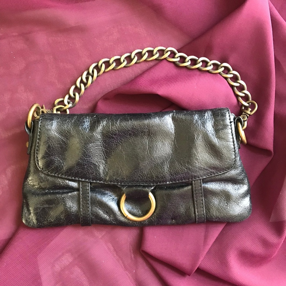 HOBO Leather Black Leather Clutch